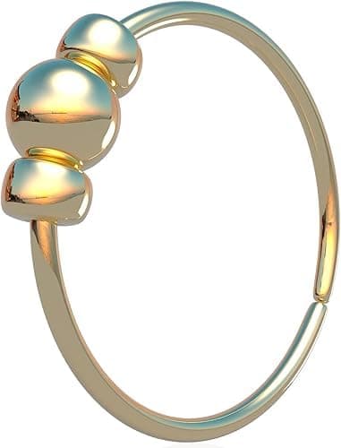 Gold Nose Ring - Thin Tiny 24 Gauge 7mm Beaded Nose Hoop Ring - 14k Gold Filled Nose Rings For Women - Small Handmade Nose Piercing Jewelry - Gift Ready