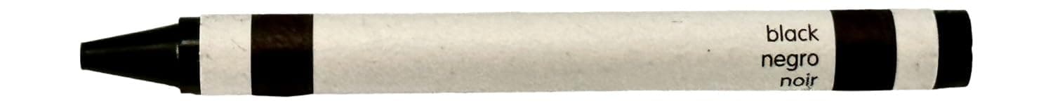 MinifigFans 50 Black Crayons Bulk - Single Color Crayon Refill - Regular Size 5/16" x 3-5/8"