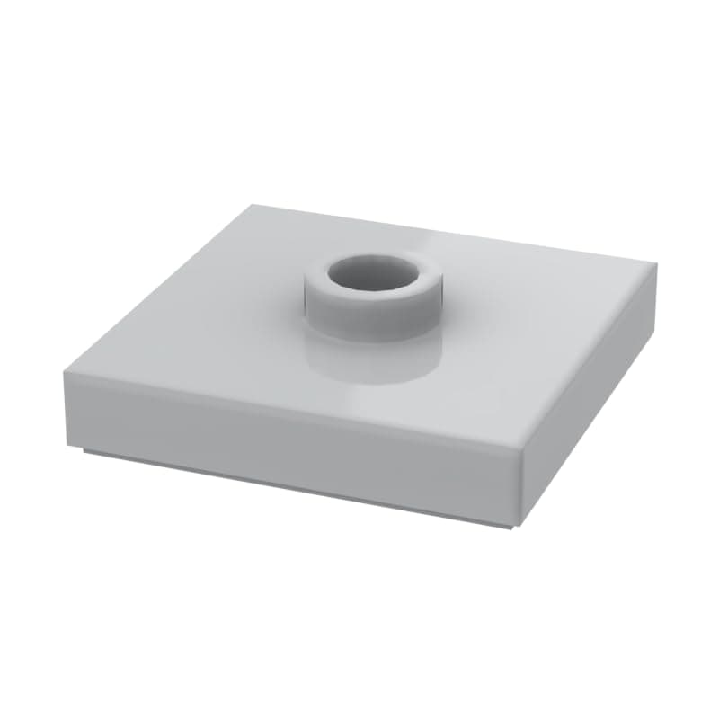 Classic Bulk Plate, Plate Modified 2x2 with Groove and 1 Stud in Center (Jumper), 100 Pieces Light Grey, Compatible with Lego Parts and Pieces 87580(Color: Light Grey)
