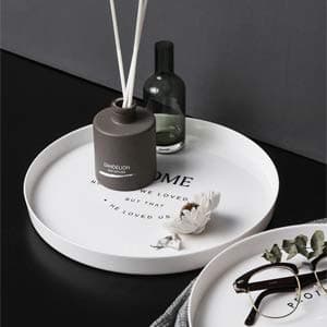 UNIKON Activity Plastic Tray Vanity Tray, Decorative Tray for Display Perfume, Vanity and Bathroom, Serving Tray, Great for Crafts, Beads 11" x 11"- White, 4 Pack