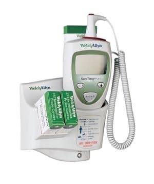 01690-300 SureTemp Plus 690 Electronic Thermometer, Wall Mount, 9' Cord and Oral Probe with Probe Well