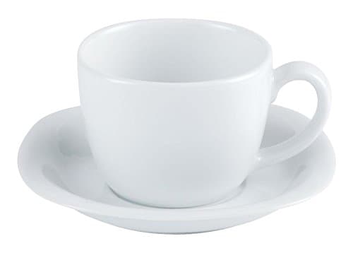Porcelite 322823 Square Tea Cup, 22 cL/8 oz. (Pack of 6)