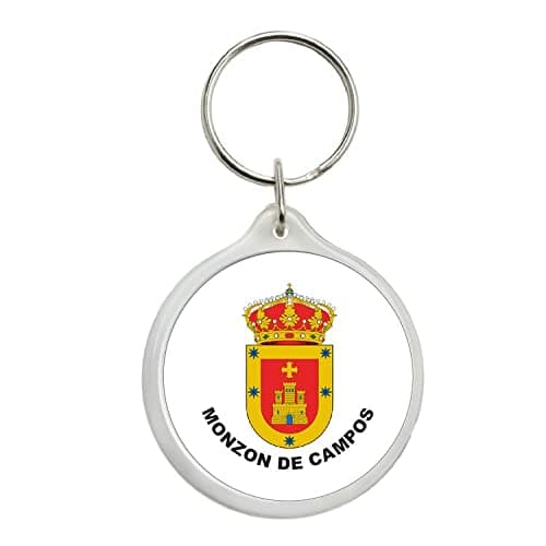 ROUND KEYCHAIN. HERALDIC SHIELD MONZON DE CAMPOS PALENCIA