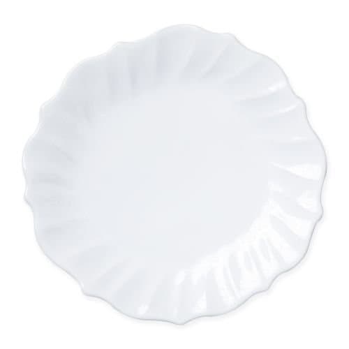 Vietri Incanto Stone White Ruffle Dinner Plate
