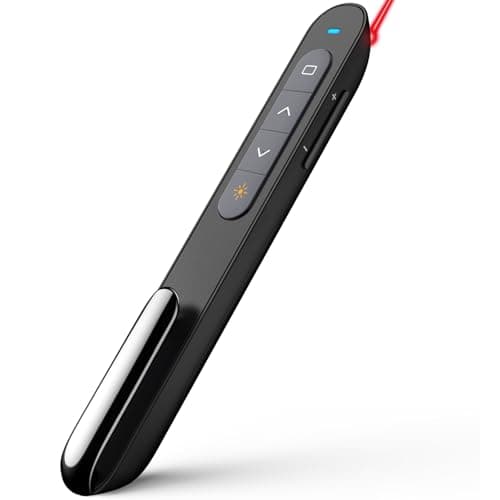 rts Updated Laser Presenter, Restar 2.4GHz Wireless USB PowerPoint Presentation Remote Control Pointer Clicker Presenter Laser Flip Pen with Clip