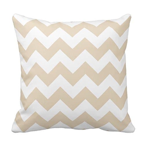 Home Style Chevron Pattern- Zigzag Pillow Cover with Ivory Chevron