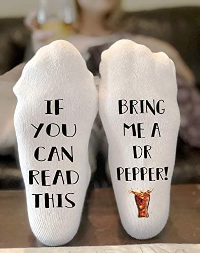 If You Can Read This Bring Me A Dr Pepper Socks Novelty Funky Crew Socks Men Women Christmas Gifts Cotton Slipper Socks