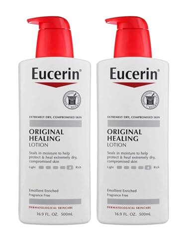 Eucerin Lotion Original Healing 16.9 Ounce Pump (500ml) (2 Pack)