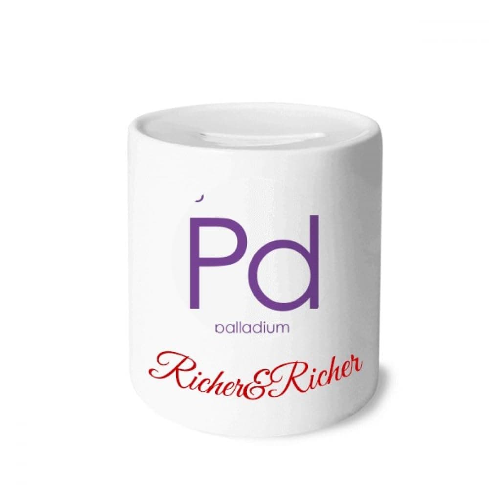 Chestry Elements Period Table Transition Metals Pd Rich and Rich Bank Saving Box Coin