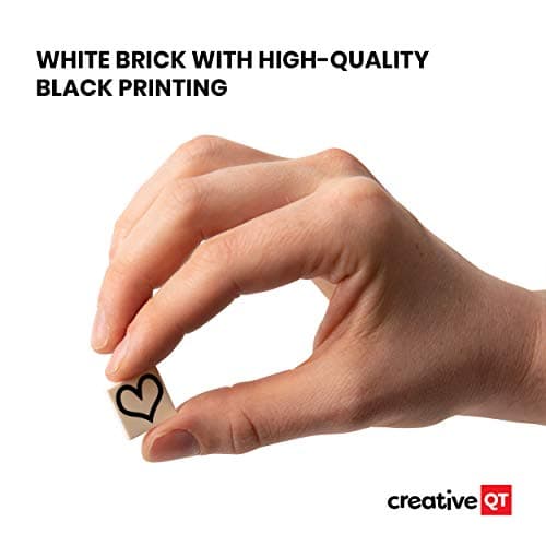 Creative QT Building Brick Letters - More Than 285 Black and White StoryBricks, Compatible with All Major Brands, Includes Muslin Storage Bag and Quick Removal Tool