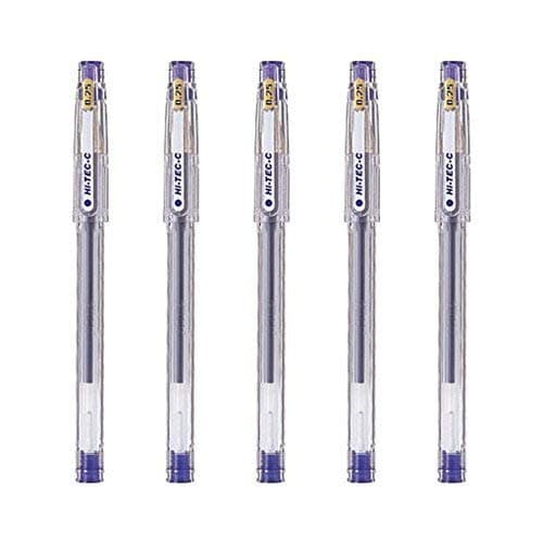Pilot Hi-Tec-C 025 Gel Ink Pen, Hyper Fine Point 0.25mm, Blue Ink, LH-20C25, Value Set of 5