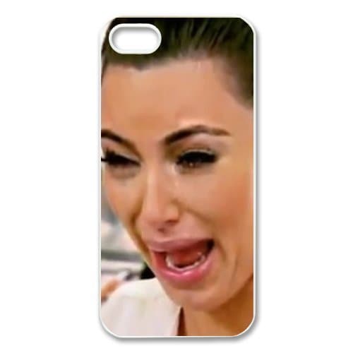 Kim Kardashian Plastic Case/Cover FOR Apple iPhone 5/5s, Hard Case Black/White