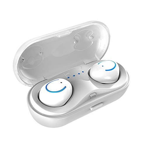 Wireless Earbuds,Bluetooth Headphones Touch Control V4.2 Earpieces True Wireless Mini Stereo Sweatproof Sport Earphone Built-in Mic Noise Cancelling Headset with Charging Case for iPhone Samsung White