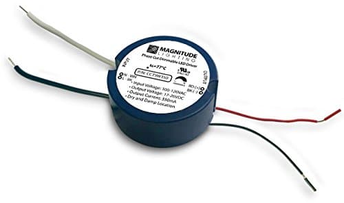 CCT9W350 - Constant Current Dimmable LED Driver, 9W Max Wattage, 120VAC Input Voltage, 17-26VDC Output FV, 350mA, Phase Dimming, Indoor LED Driver