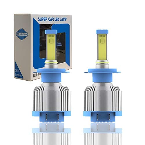 H7 LED Headlight Bulbs Conversion Kits High Low Beam Fog light bulb fanless 6500K 40W 7200LM White Bright 1 Pair