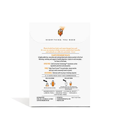 Pique Organic Ginger Digestion Elixir - Caffeine-Free Herbal Tea, Support Healthy Digestion and Metabolism - 28 Single Serve Sticks (Pack of 2)