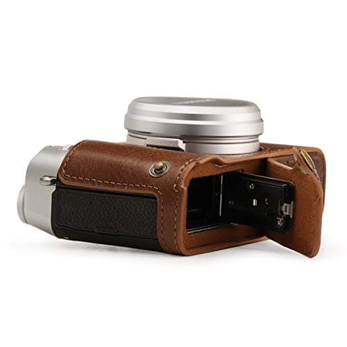 MegaGear MG1895 Ever Ready Genuine Leather Camera Half Case Compatible with Fujifilm X100V - Brown