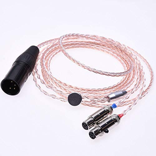 4-pin Balanced 1.8m (6ft) DIY Hi-end 8 Cores 5n Pcocc Hybrid Silver Plated Headphone Upgrade Cable for Audeze LCD-2 LCD-3 LCD-x LCD-xc