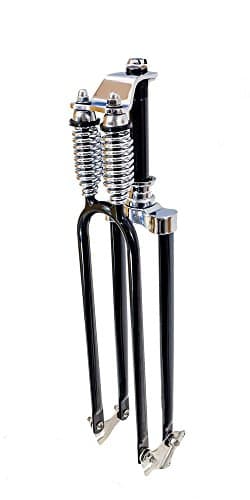 Monark Springer Bicycle Fork Type 2 with Disc Brake Adapter Black with Chrome Parts