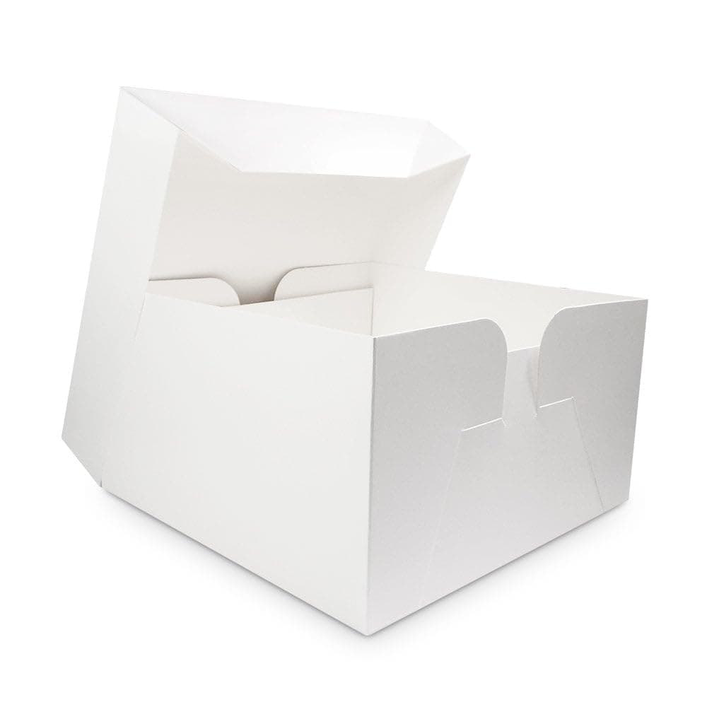 Pack of 5 x White Square Cake Boxes - Perfect for Transporting your Cakes! (12 Inch)