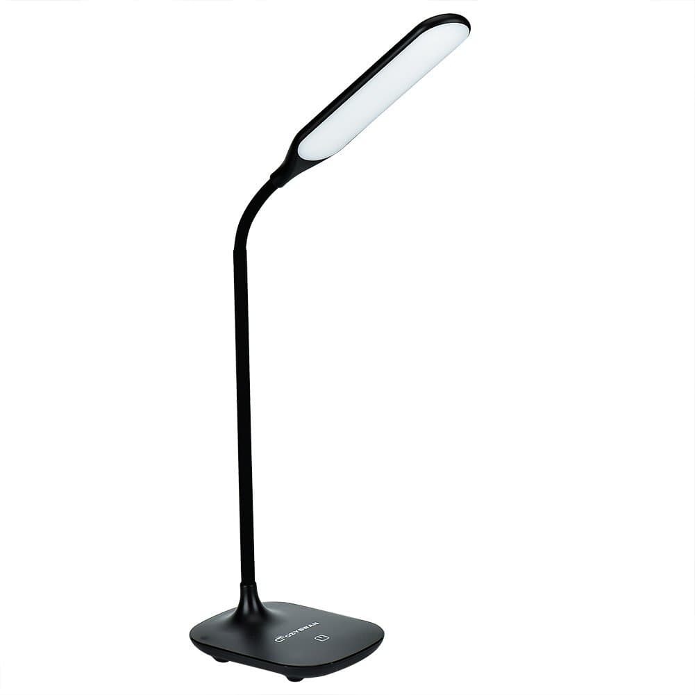 Cozyswan LED Lamp Eye-caring Reading Lamp Dimmable Touch Sensitive Control Desk Light 5W with 3 Modes USB Charging Port Lamp for Office, Home, Reading, Study, Work