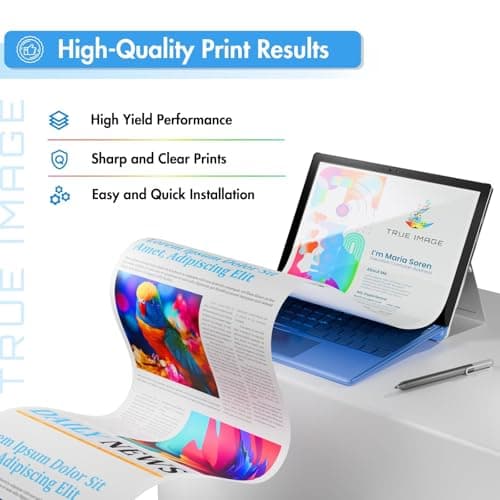 TRUE IMAGE Compatible Toner Cartridge Replacement for HP 202A CF500A 202X CF500X Color Laserjet Pro MFP M281fdw M281cdw M254dw M254nw M281fdn M280nw M254 M281 202 Toner Ink Printer (Black, 2-Pack)