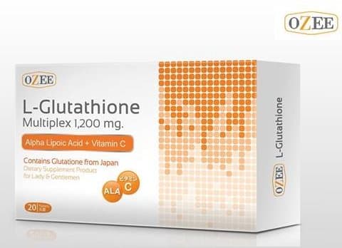 Ozee L-glutathione Multiplex 1200 Mg ALA + Vitamic C , 20 Tablets