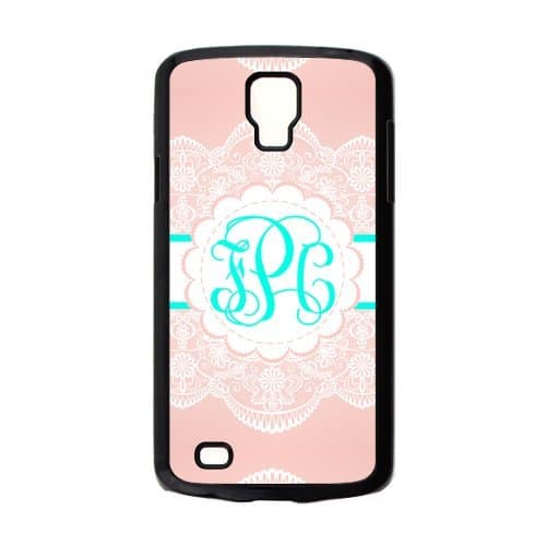 Zig Zag Pink Lace Pattern VS Cyan Monogram Personalized Customization Best Plastic Cover For Samsung Galaxy S4 Active I9295