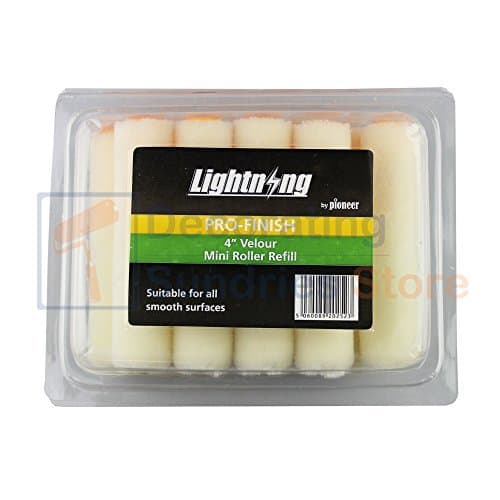 Sim Velour Mohair Paint Roller Refills (10 Pack) 100mm | 4" Pro-Finish Radiator Roller Sleeves