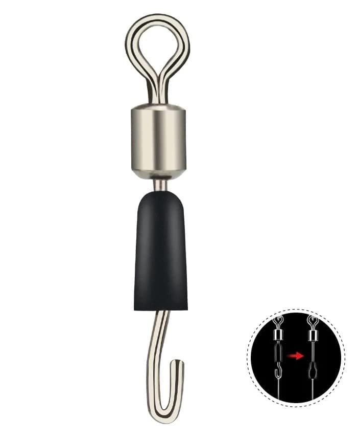Quick change hook length swivel connector.10,20 or 30 Pack