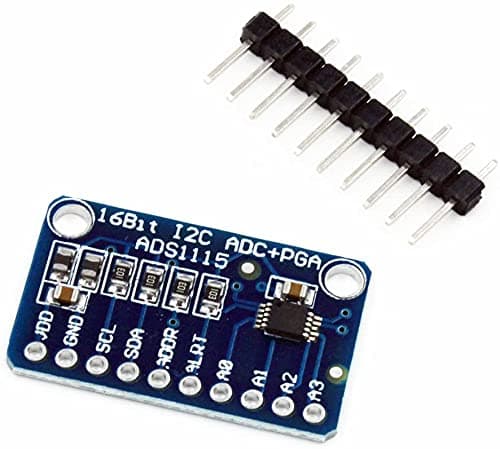 REES52 ADS1115 16 Bit 16 Byte 4 Channel I2C IIC Analog-to-Digital ADC PGA Converter with Programmable Gain Amplifier High Precision ADC Converter Development Board for Arduino Raspberry Pi
