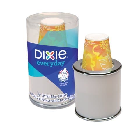 Dixie3 and 150ml Dual Cup Dispenser includes 20 90ml Cups