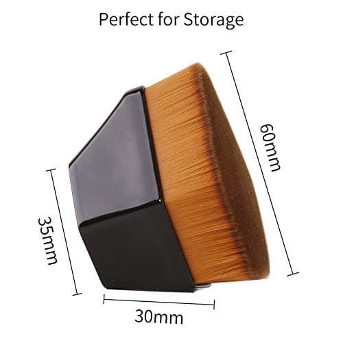 Foundation Brush, Daubigny Iron Type Makeup Brush for Face Blush Liquid Powder Foundation Brush for Blending Liquid, Cream or Flawless Powder Cosmetics with Protective Case (Black)