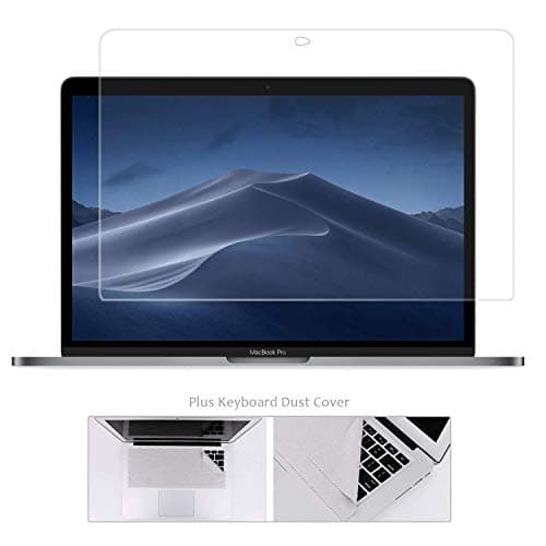 FORITO Tempered Glass Screen Protector Compatible MacBook Pro 13 Inch Model A2159 A1706 A1708 A1989 with Large Keyboard Protector Cloth, 9H Hardness, 99.9% HD Clear Not Reduce The Screen Brightness