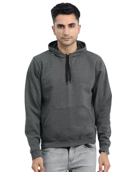 TURTEEMen Full Sleeve Solid Hooded Sweatshirt Without Zip