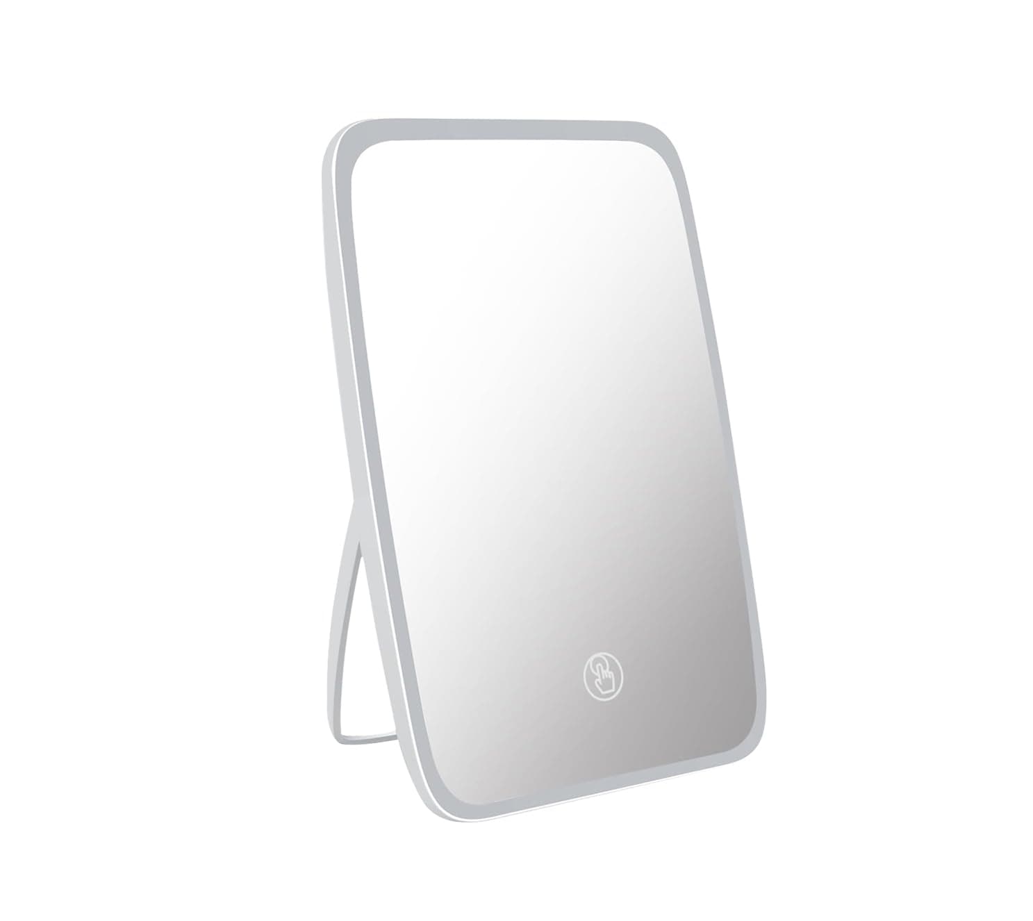 OBEINOPLEX by Imirror Makeup Mirror with Led Lights, Make up Mirror with Touch Button Brightness Adjustable and Portable, White