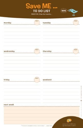 Save ME Notepad - To Do List - Weekly Planner