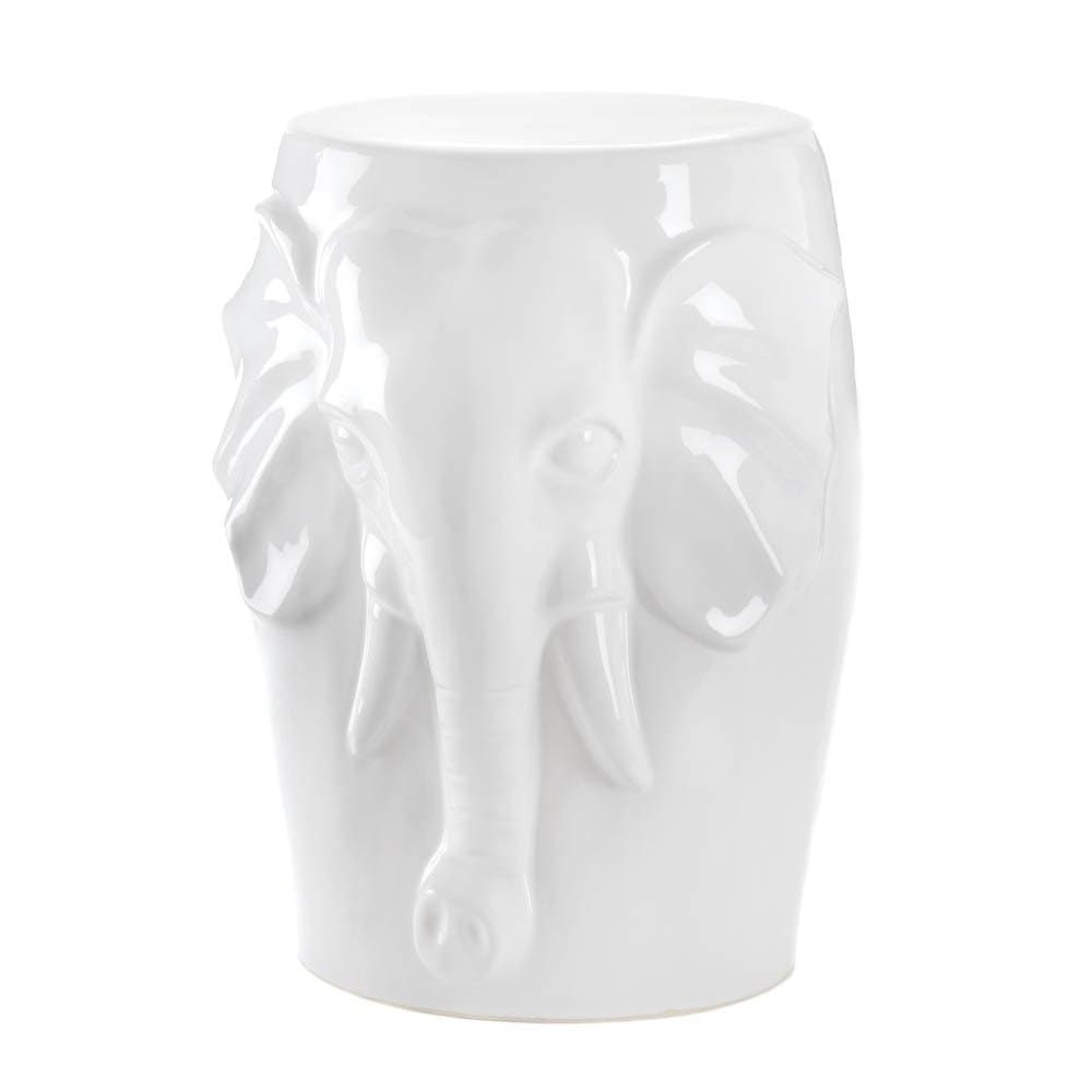 Smart Living Company Elephant Ceramic Decorative Stool