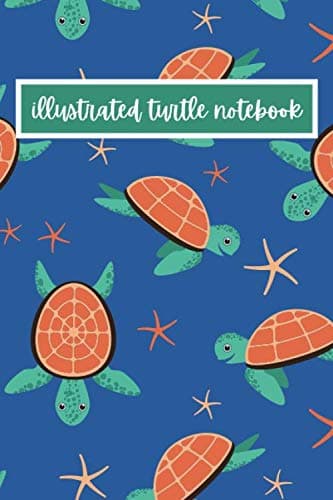 Illustrated Turtle Notebook: Cute Lined Notebook Journal Workbook Book or Diary Gift
