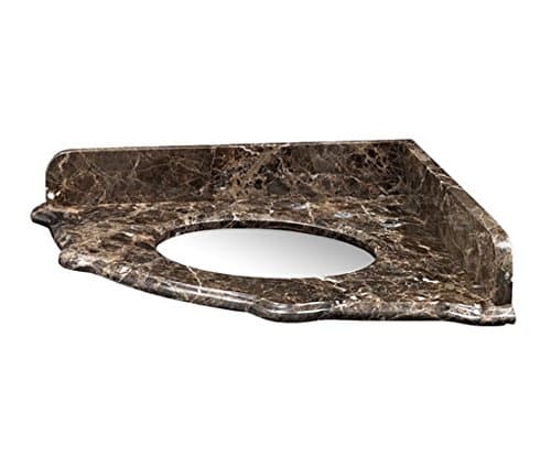 Ryvyr Malago (Formerly Manor) Oval Stone Top under Mount Corner Vanity Sink