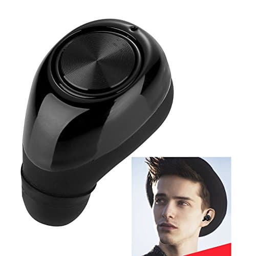 Wireless Bluetooth Headset Mini Earbud in Ear Earphone Stereo Headphone Hands-free Call with Mic 8 Hours Playing Time Compatible with Android Samsung LG IOS iPhone 11 8 7 6S Plus for Men Women (Black)