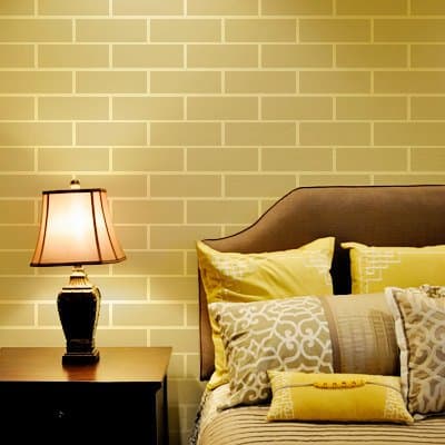 Brick Wall and Floor Stencil - Cute Stencils - Laser Cut
