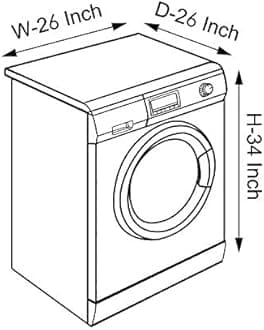 Glassiano Fully Automatic Front Load Waterproof Washing Machine Cover for Samsung/ IFB/ LG/ Godrej/ Whirlpool/ Bosch/ 8 Kg, 8.2 Kg, 8.5 Kg, 9 kg, 9.2 Kg, 9.5 Kg