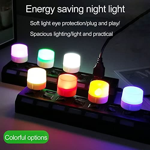 Mini LED Night Light for Kids, USB Night Light Soft Light Light-transmitting Lampshade Decorative Desktop Decoration Long Service Life Ambient Light Night Lamp for Bedroom Warm White