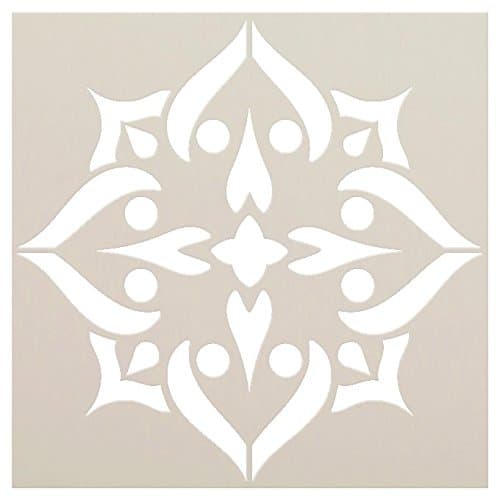 Mandala - Spades - Complete Stencil by StudioR12 | Reusable Mylar Template | Use to Paint Wood Signs - Pallets - Pillows - Wall Art - Floor Tile - Select Size (12" x 12")