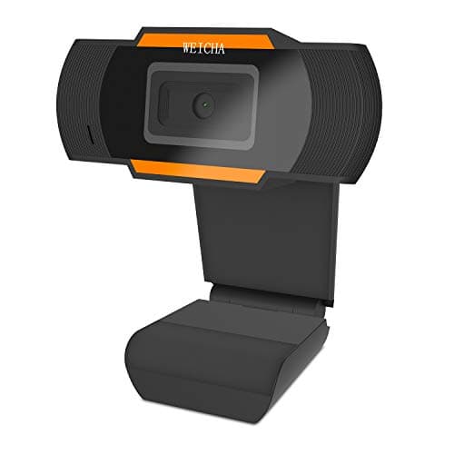 1080P HD Webcam with Microphone, Webcam for Gaming Conferencing, Laptop or Desktop Webcam, USB Computer Camera for Mac, Free-Driver Installation Fast Autofocus Orange