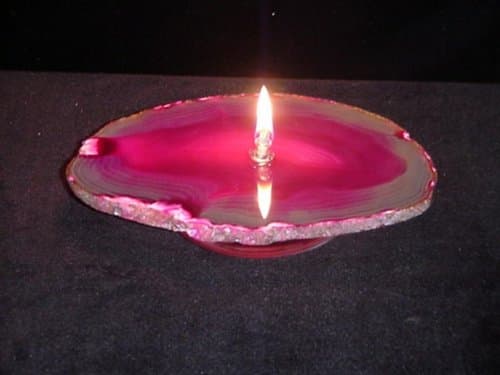Agate Rock Oil Candle - Pink
