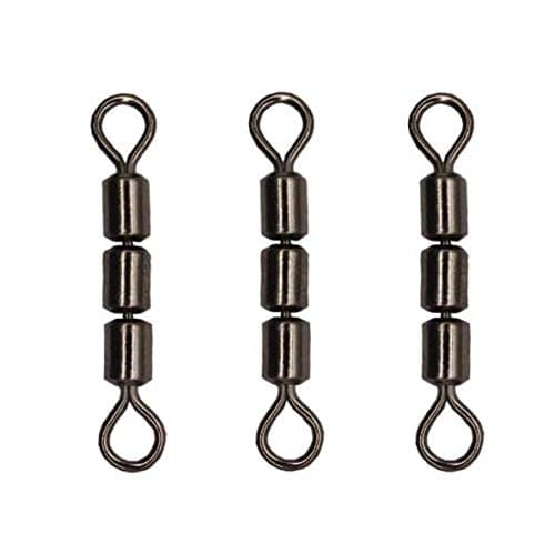 Laxygo20pcs High Speed 3 Roller Swivels 3 Bead Rolling Chain Swivel 6 Sizes