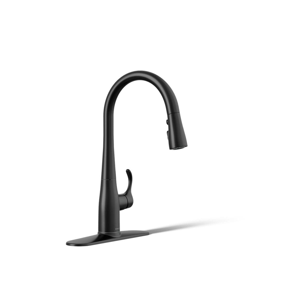 K-597-BL Simplice Pull Down Kitchen Faucet, 3-Spray Faucet, Kitchen Sink Faucet with Pull Down Sprayer, Matte Black