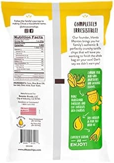 Chicas Original Corn Tortilla Chips, Seasoned with Sea Salt & Hint of Bright Citrus, No Cholesterol or Trans Fat, Gluten Free & Vegan, 8-Ounce Bag (Pack of 1)